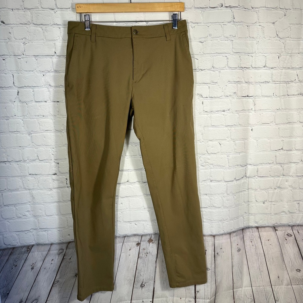 Lululemon Commission Classic Fit Pants Mens 32 Brown Chino Trousers LM5985S